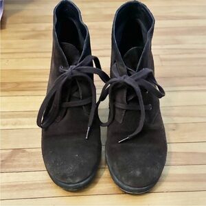 Aerosole Chocolate Brown Suede Ankle Boots